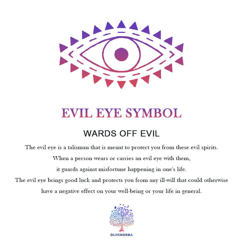 Olivenorma Oil Drop Evil Eye Pendant Stainless Steel Necklace