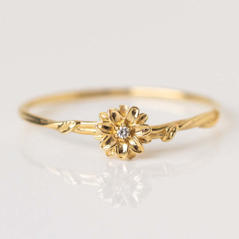 Olivenorma Dainty Statement Geburtsblume Goldring 