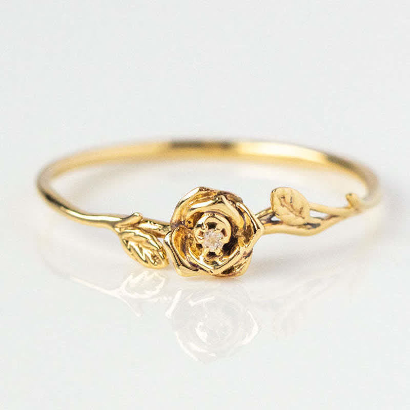 Olivenorma Dainty Statement Geburtsblume Goldring 