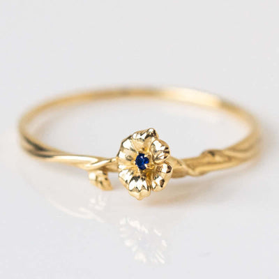 Olivenorma Dainty Statement Geburtsblume Goldring 