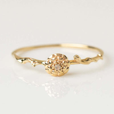 Olivenorma Dainty Statement Geburtsblume Goldring 