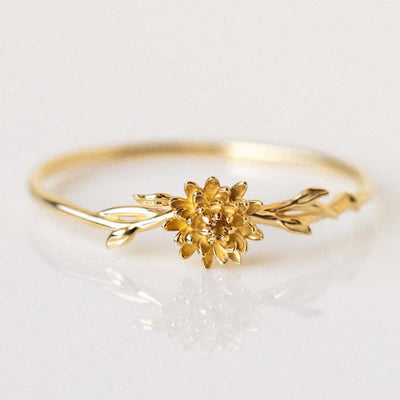 Olivenorma Dainty Statement Geburtsblume Goldring 