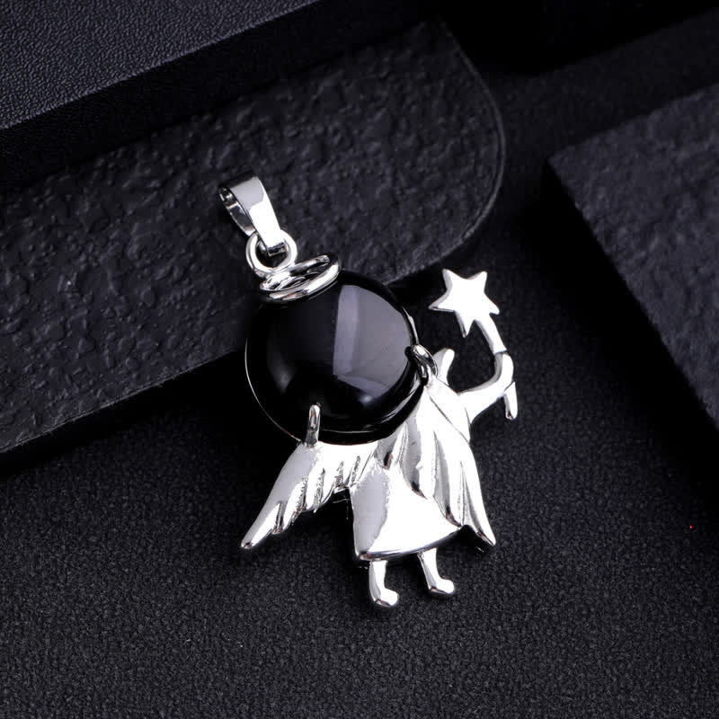 Olivenorma Natural Stone Magic Angel Pendant Necklace