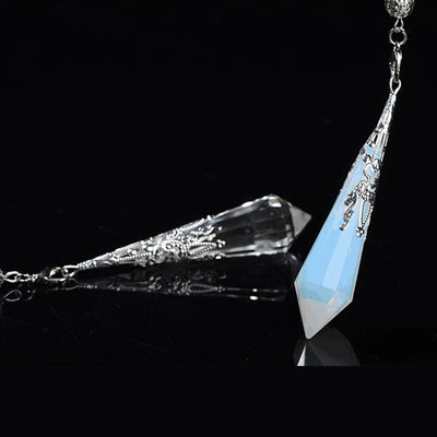 Olivenorma 24 Styles Natural Gemstones Crystal Dowsing Pendulum