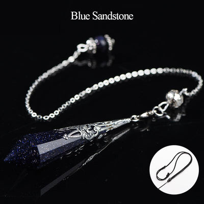 Olivenorma 24 Styles Natural Gemstones Crystal Dowsing Pendulum