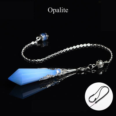 Olivenorma 24 Styles Natural Gemstones Crystal Dowsing Pendulum