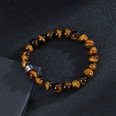 Olivenorma Natursteinperlen Armband mit individueller Namensgravur 
