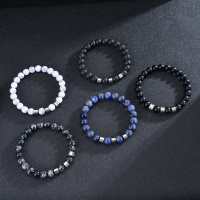 Olivenorma Natursteinperlen Armband mit individueller Namensgravur 