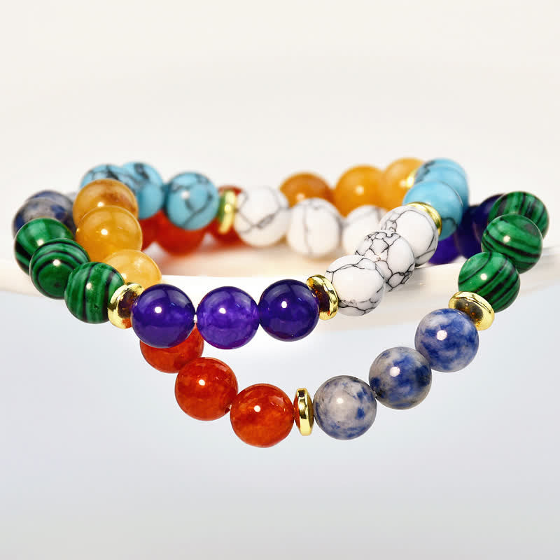 Olivenorma Chakra Perlenarmband