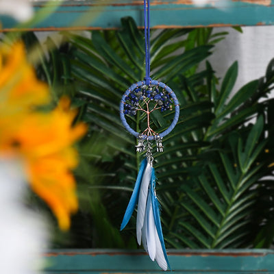 Olivenorma Tree of Life Gemstone Dream Catcher Hanging Ornament