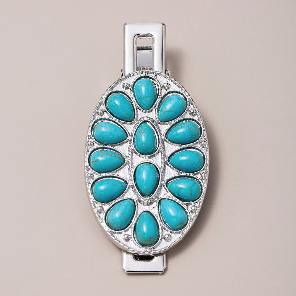 Olivenorma Retro Türkis Haarspange Haarnadel - image 2