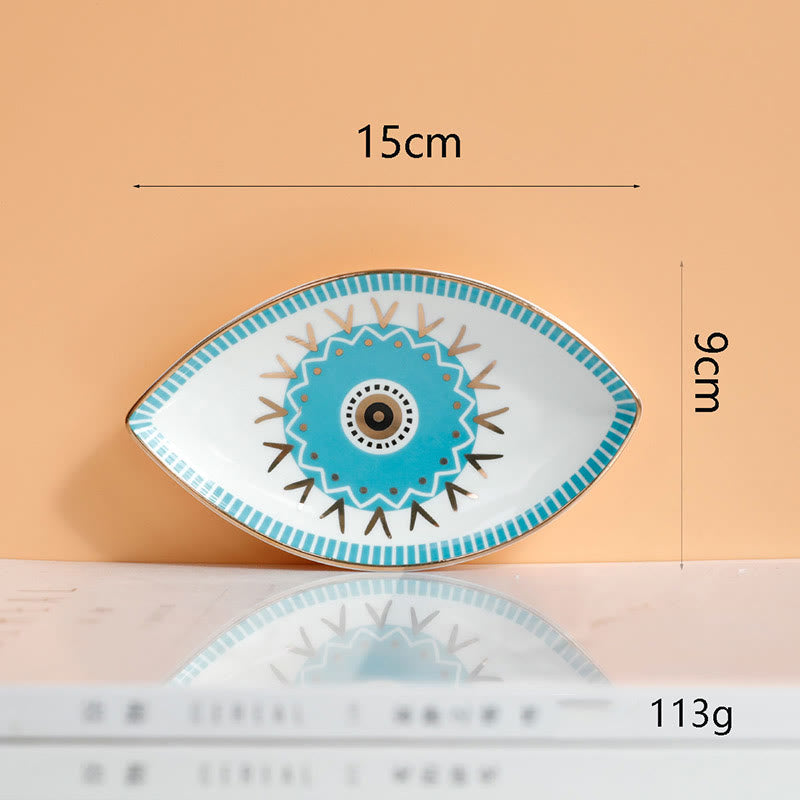 Olivenorma Evil Eye keramischer Schmuckteller-Halter