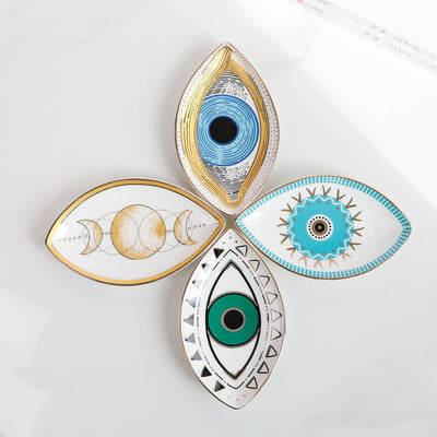 Olivenorma Evil Eye keramischer Schmuckteller-Halter