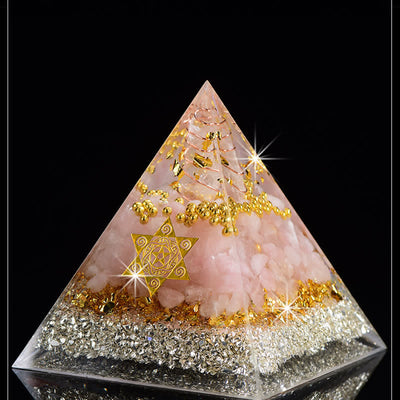 Olivenorma Meet Love - Rosenquarz Orgon-Pyramide 