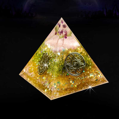 Olivenorma "Blessings" Amethyst Peridot Citrin Orgon-Pyramide