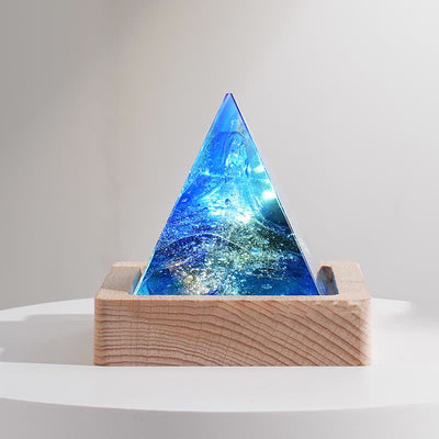 Olivenorma Bunte Glas Kristall Orgon-Pyramide 