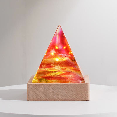 Olivenorma Bunte Glas Kristall Orgon-Pyramide 