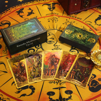 Olivenorma Cthulhu-Mythos Gold Foil Sammel-Tarotkarte für Weissagungen