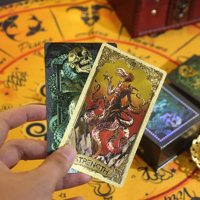 Olivenorma Cthulhu-Mythos Gold Foil Sammel-Tarotkarte für Weissagungen