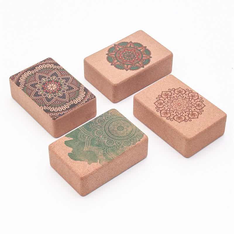 Olivenorma Soft Non-Slip Premium Mandala Kork Yoga Block