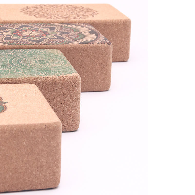 Olivenorma Soft Non-Slip Premium Mandala Kork Yoga Block