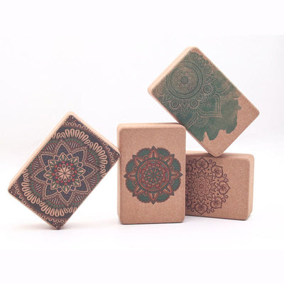 Olivenorma Soft Non-Slip Premium Mandala Kork Yoga Block