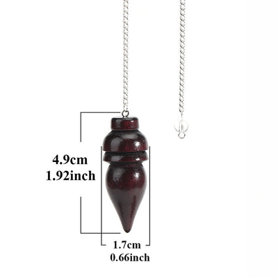 Olivenorma Holztropfen-Heilpendel mit 7 Chakra-Kette 