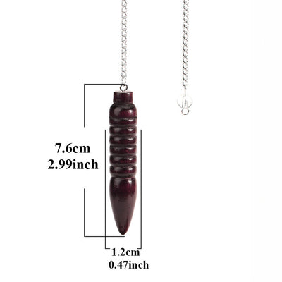 Olivenorma Holztropfen-Heilpendel mit 7 Chakra-Kette 