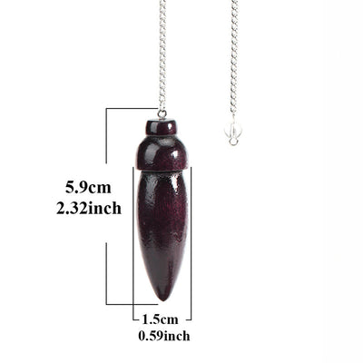 Olivenorma Holztropfen-Heilpendel mit 7 Chakra-Kette 