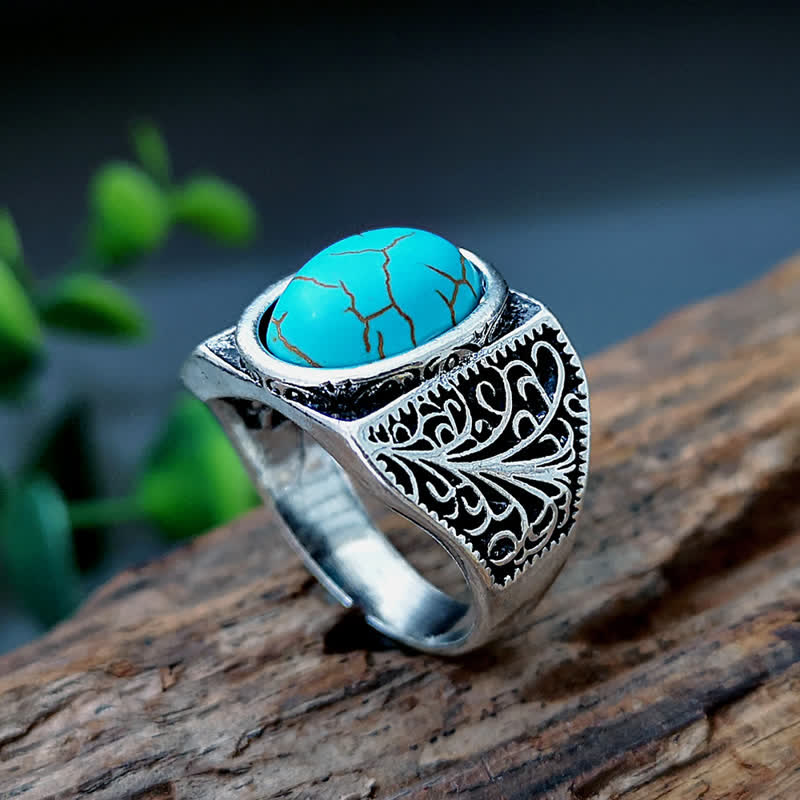 Olivenorma Natural Turquoise Arabesque Herrenring