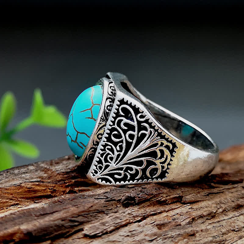 Olivenorma Natural Turquoise Arabesque Herrenring