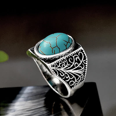 Olivenorma Natural Turquoise Arabesque Herrenring