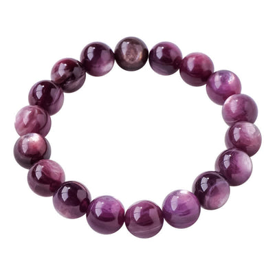 Olivenorma 9/12mm natürliches Amethyst-Perlenarmband 