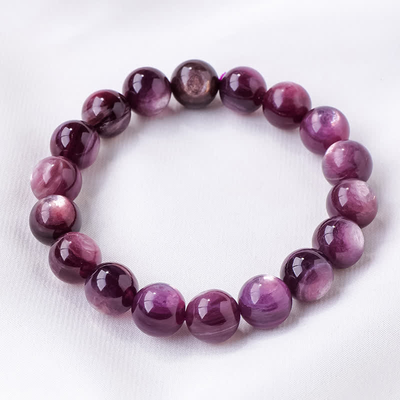 Olivenorma 9/12mm natürliches Amethyst-Perlenarmband 