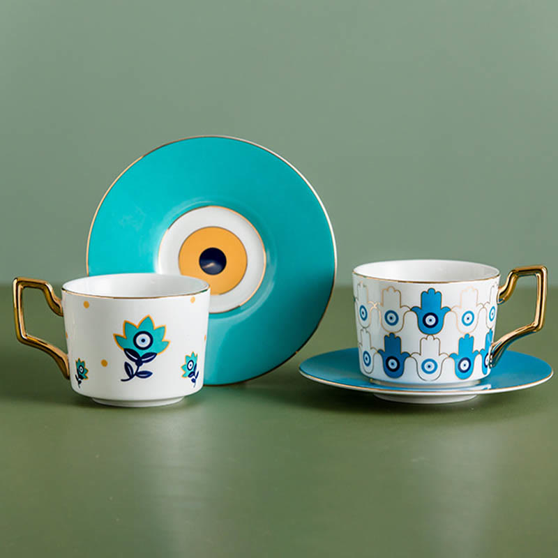 Olivenorma Yasmeen Artisan Evil Eye Kaffeetasse