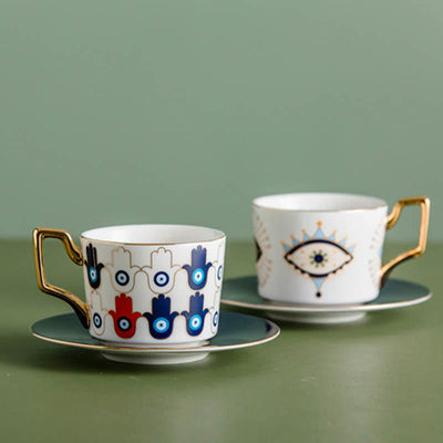 Olivenorma Yasmeen Artisan Evil Eye Kaffeetasse