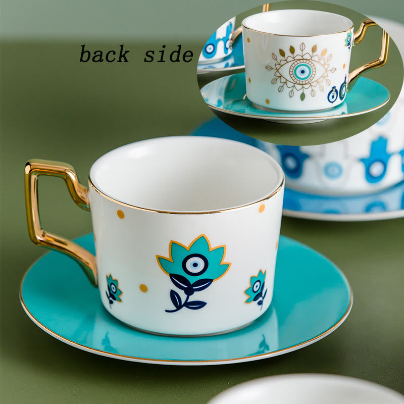 Olivenorma Yasmeen Artisan Evil Eye Kaffeetasse