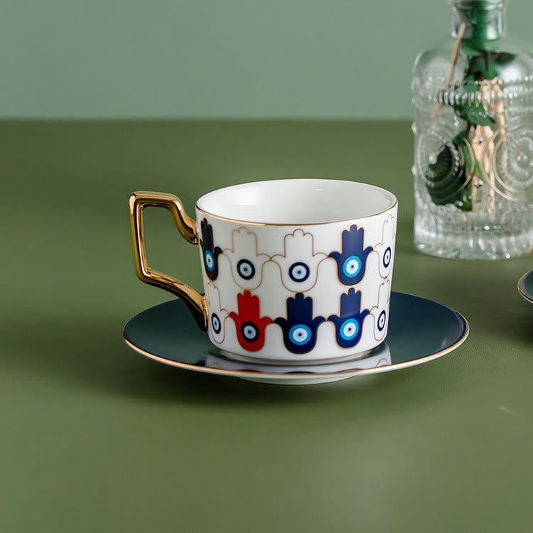 Olivenorma Yasmeen Artisan Evil Eye Kaffeetasse