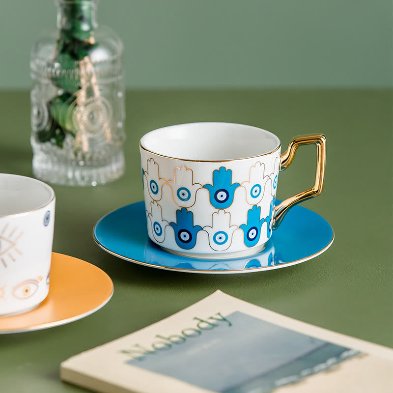 Olivenorma Yasmeen Artisan Evil Eye Kaffeetasse