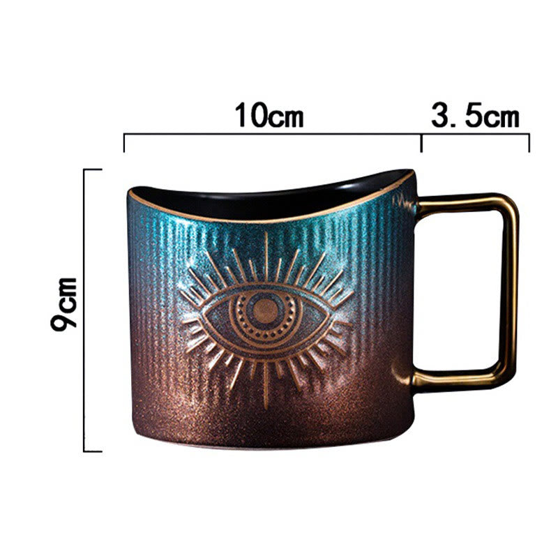 Olivenorma Evil Eye Keramiktasse Glitzer Wasserbecher