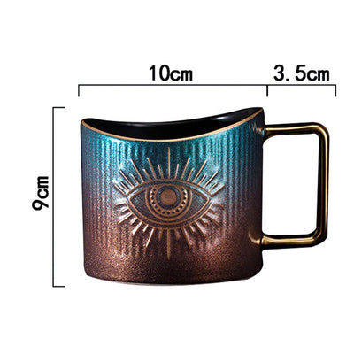 Olivenorma Evil Eye Keramiktasse Glitzer Wasserbecher