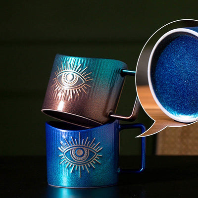 Olivenorma Evil Eye Keramiktasse Glitzer Wasserbecher