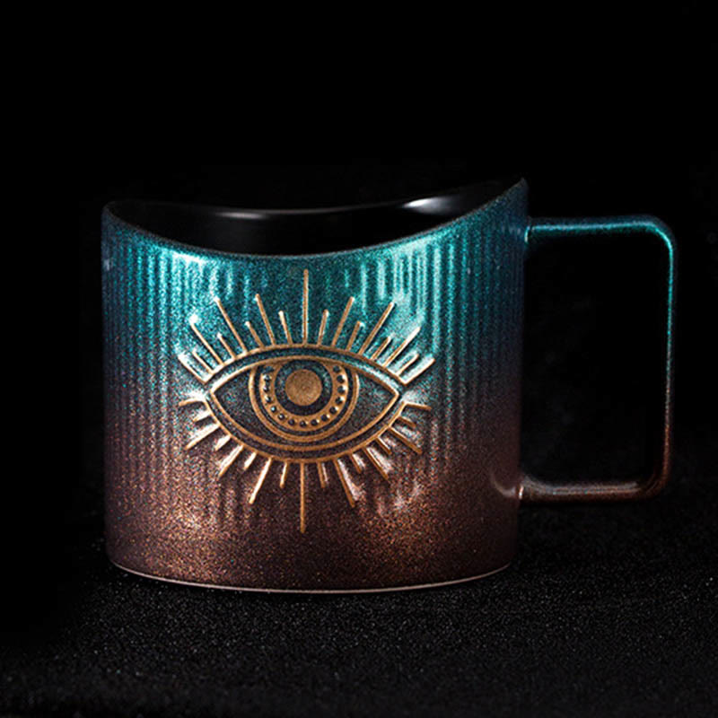 Olivenorma Evil Eye Keramiktasse Glitzer Wasserbecher