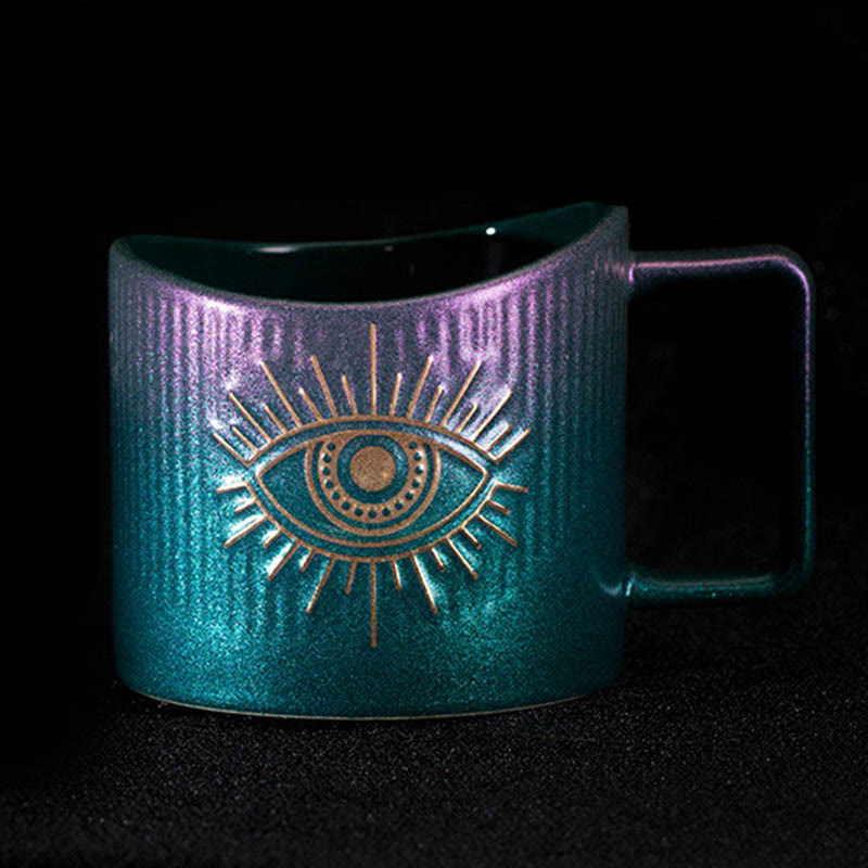 Olivenorma Evil Eye Keramiktasse Glitzer Wasserbecher