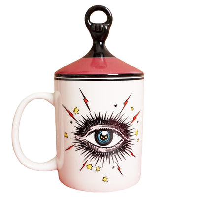 Olivenorma Kreative Evil Eye Kaffeetasse mit Deckel