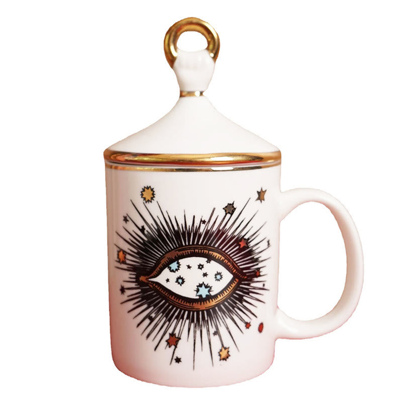 Olivenorma Kreative Evil Eye Kaffeetasse mit Deckel