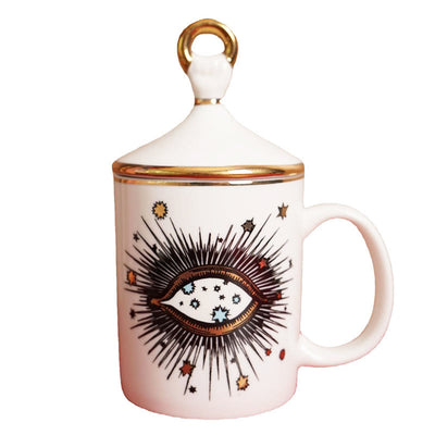 Olivenorma Kreative Evil Eye Kaffeetasse mit Deckel