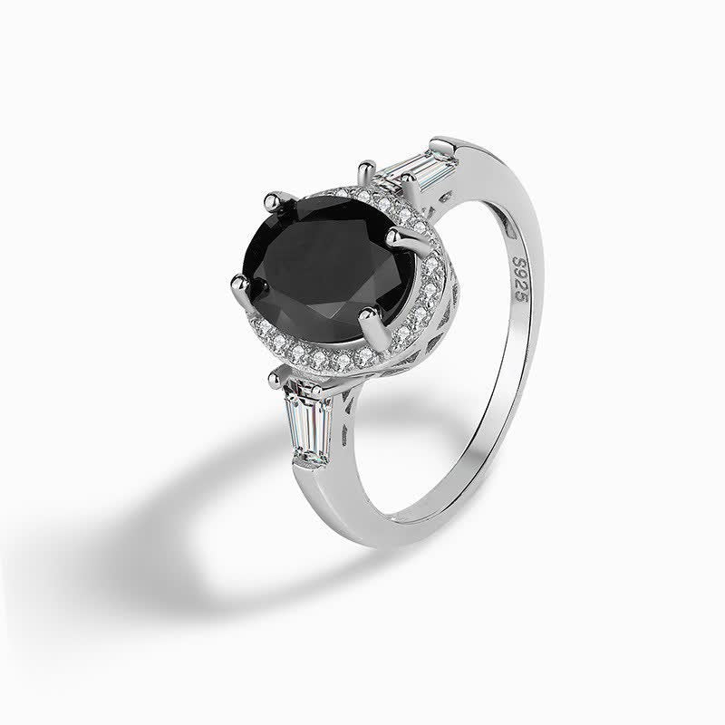 Olivenorma S925 Silber Schwarzer Onyx Herrenring