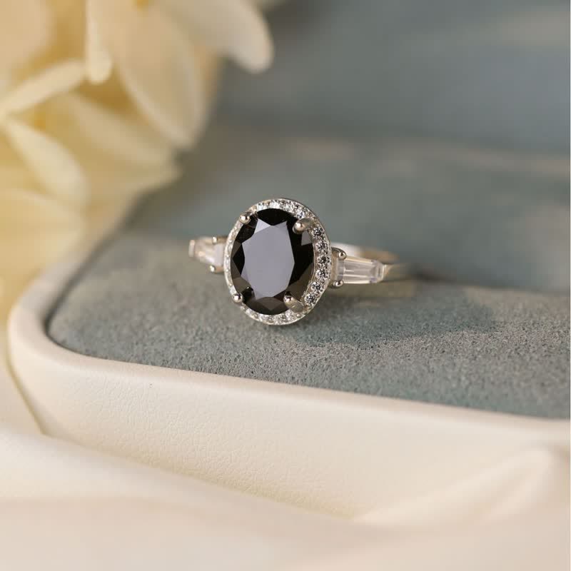 Olivenorma S925 Silber Schwarzer Onyx Herrenring