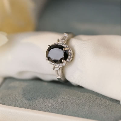 Olivenorma S925 Silber Schwarzer Onyx Herrenring